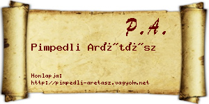 Pimpedli Arétász névjegykártya